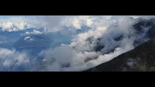 Lions Bay 4k  Dji Mavic mini2  Master Airscrew over the clouds [upl. by Halona]