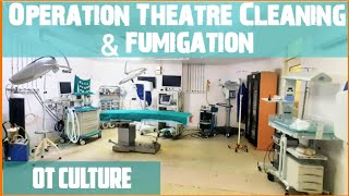 Operation theatre cleaning fumigation and ot culture [upl. by Aztilem]