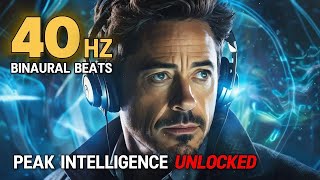 PEAK Intelligence Unlocked  🧠 40Hz BINAURAL Beats Journey [upl. by Edrock270]