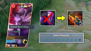 96 WINRATE CHOU SECRET TRICK TUTORIAL 2023 NEW BUILD AND EMBLEM CHOU [upl. by Aloz]