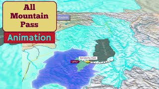 All important Mountain Pass of india with Smart MAP Trick  with Memory Technique [upl. by Nerrawed934]