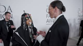 Erykah Badu on Her Thom Browne Look to Accept the 2024 CFDA Fashion Icon Award [upl. by Andra]