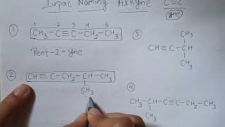 Iupac naming for alkyne compounds  organic chemistry [upl. by Annoyk372]