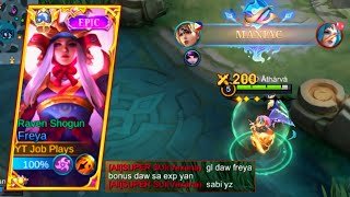 FREYA FULL DAMAGE FOR DESTROYING ENEMIES TRASHTALKER  MUST TRY  FREYA BEST BUILD 2024  MLBB [upl. by Gayla]