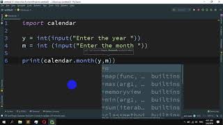 How to print a calendar for the given month and year in Python [upl. by Anicul]