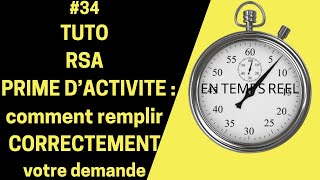 MICROENTREPRISE  34 TUTO RSAPrime d’activités comment remplir CORRECTEMENT votre demande [upl. by Ruomyes]