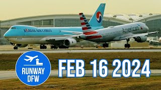 🔴 LIVE DFW Airport plane spotting ✈️ February 16 2024  6 am CT [upl. by Rednazxela]