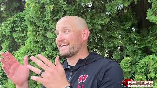 Wisconsin assistant special teams coach Eric Raisbeck talks role change returner depth more [upl. by Ashbaugh512]