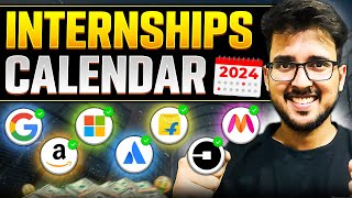 Internship calendar 2024 ✅  off campus freshers hiring 2024 [upl. by Tim52]