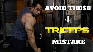 AVOID THESE 4 BIGGEST TRICEP MISTAKES  MAKE THEM GROW [upl. by Nivrek272]