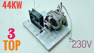 Self Running Top3 Free Electricity 44KW How To Make 230V Free Energy Generator At Home [upl. by Jahdai485]