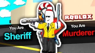 HOW TO BE MURDERER AND SHERIFF AT THE SAME TIME Roblox Murder Mystery 2 [upl. by Ahtelrac]