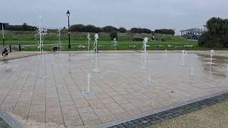 Dogs playing in the fountain outside Southsea Castle on Southsea common [upl. by Annav]