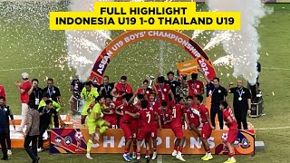 FULL HIGHLIGHT INDONESIA U19 VS THAILAND U19  AFF ASEAN CUP U19  Fans Camera [upl. by Harriet860]