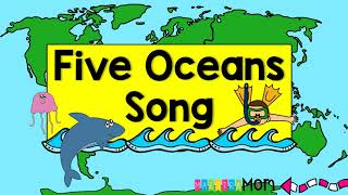 Five Oceans Song  Geography amp Earth Science for Kids [upl. by Molini]