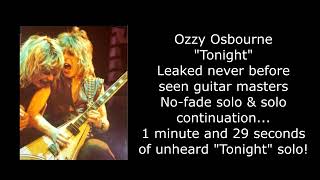 Randy Rhoads TONIGHT Solo MASTER LEAK  ISOLATED  NOFADEOUT  2 TAKES FIRST TIME ON INTERNET [upl. by Batsheva457]