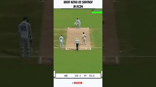 Virat kohli vs Mitchell Santner cricket shorts viratkohli realcricket24 [upl. by Lozano405]