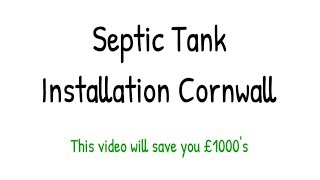 Septic Tank Installation Cornwall [upl. by Drisko]