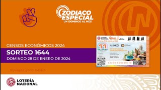 Sorteo Zodiaco Especial No 1644 Celebrando los quotCensos Económicos 2024quot [upl. by Elraet]