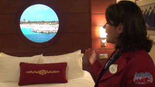 Interview Magical Portholes in Inside State Rooms on the Disney Dream cruise ship [upl. by Ardnazil]