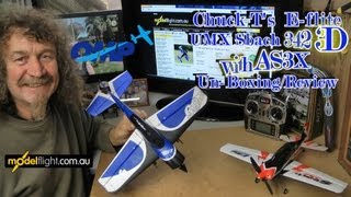 Eflite UMX Sbach 3D with AS3X Unboxing review [upl. by Harrietta]