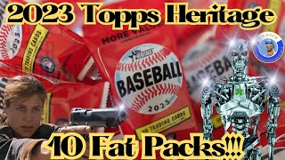 2023 Topps Heritage Baseball Fat Packs🍀🔥🤘 Hunting For Some Chrome Refractors 10 Fat Packs [upl. by Yblek]