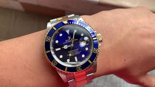 Kashmir sapphire dial Rolex Submariner 16613，手錶快評～ [upl. by Wrdna]