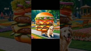 Carrying The World’s Heaviest Burger burger dog doglover dogs cat catshorts catvideos [upl. by Erasme]