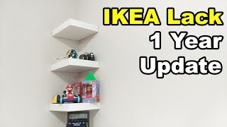 IKEA Lack shelf no drilling no nails on wall  1 year UPDATE [upl. by Leasim]