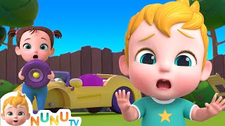 Wheels On The Car Go Round And Round  Nursery Rhymes amp Kids Songs  NuNu Tv [upl. by Froh]