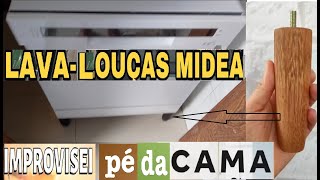 COMO COLOQUEI PÉS DE CAMA NA LAVA LOUÇAS MIDEA 8 SERVIÇOS 127V [upl. by Xylina]