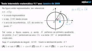 Trigonometria  Teste Intermédio 11º Ano [upl. by Nnagem]