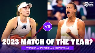 FULL MATCH  Elena Rybakina vs Aryna Sabalenka  2023 Indian Wells Final [upl. by Ainehta]