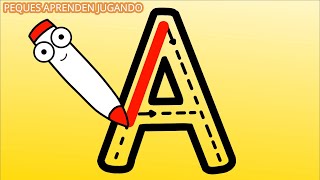 Aprende a escribir las letras del abecedario de la A a la Z Video para niños PequesAprendenJugando [upl. by Alfeus]