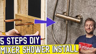 How to fit a mixer shower in 5 STEPS DIY VitrA Aquaheat Bliss [upl. by Lissner]