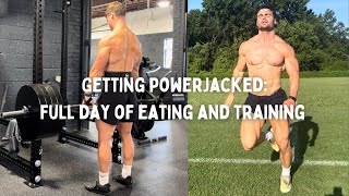 Full day of eating and training  Getting POWERJACKED EP 4 [upl. by Joses]