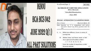 June2022 BCS 042 Question Paper Solution Hindi Q1 All Parts IGNOU  bcs042 ignoubca ignouexams [upl. by Yawnoc]