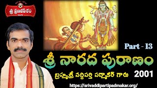 Sri Narada Puranam Part 13 శ్రీ నారద పురాణం  By Brahmasri Vaddiparti Padmakar Garu [upl. by Hgielsa963]