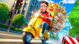 SIMULADOR DE REPARTIDOR DE COMIDA A DOMICILIO 😂  Food Delivery Simulator [upl. by Atims]