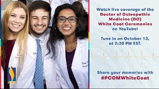 PCOMs DO Class of 2027 White Coat Ceremony  Live Stream [upl. by Neffets]