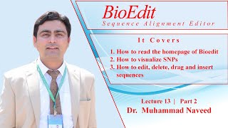 BioEdit Sequence Alignment Editor  Homepage  Lecture 13 Part 2  Dr Muhammad Naveed [upl. by Nnayrb794]