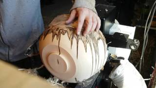 Ambrosia bowl woodturning Timelapse [upl. by Kristoforo]