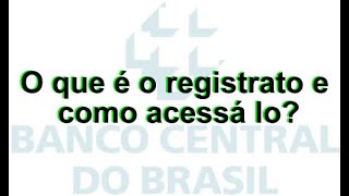 O que é o registrato e como acessá lo [upl. by Babcock]