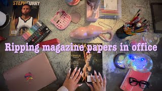 Ripping Magazine pages “ASMR” asmr anxietyrelief relaxing fypシ [upl. by Winona477]