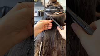 How to install a hidden row weft hair extensions hairextensions extension wefthair sewinweave [upl. by Spain776]