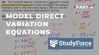 Direct Variation Word Problems Part 4 [upl. by Jeunesse177]