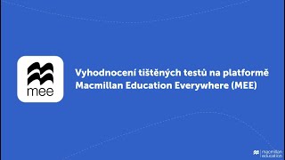 Vyhodnocení tištěných testů na platformě MEE [upl. by Salinas632]