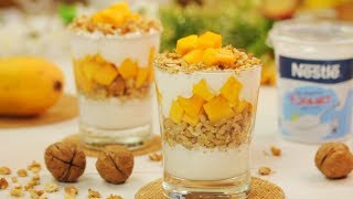 Mango Yogurt Parfait Recipe  Dessert Recipe By SooperChef [upl. by Aicilegna]