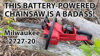 Battery Powered Milwaukee Chainsaw is a Badass  Milwaukee 272720 M18 FUEL 16 inch Review [upl. by Sievert]