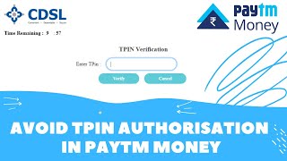 How to avoid TPIN authorisation in PAYTM Money [upl. by Stu918]